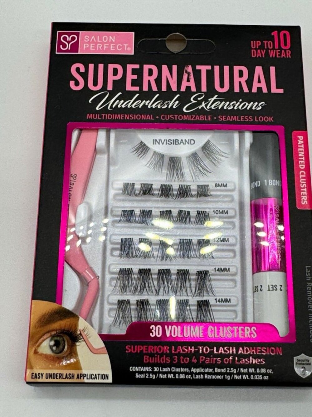 Salon Perfect Supernatural Underlash Extensions 30 Volume Clusters Kit Black New